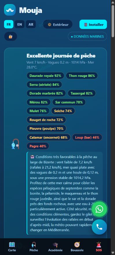 Accueil et conditions de pêche